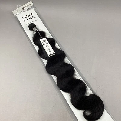 Extensiones de cabello humano virgen 100 % puro negro natural 26” cuerpo natural Foto 1 de 4