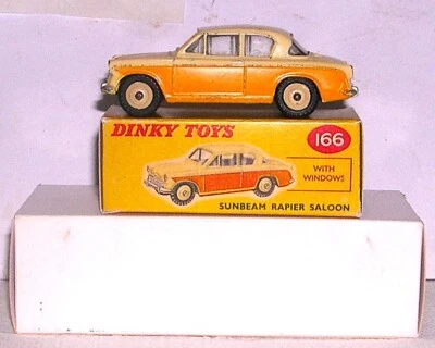 Dinky GB 166 Sunbeam Rapier giallo arancio/crema boxed   ! - Immagine 1 di 4