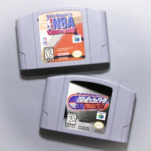 Nintendo 64 Wayne Gretzky's 3D Hockey / Kobe Bryant NBA Courtside N64 Cartridges - Picture 1 of 13