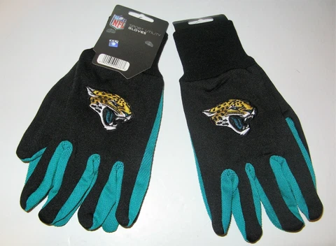TWO  PAIR OF JACKSONVILLE JAGUARS SPORT UTILITY GLOVES FROM FOREVER COLLECTABLES Cover