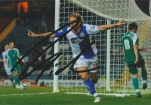 BLACKBURN, REAL MADRID & SPAIN: MICHEL SALGADO SIGNED 6x4 ACTION PHOTO+COA - Picture 1 of 1
