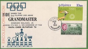 ZA0317 - PHILIPPINES - Postal History - SPECIAL COVER - Chess - 1976 - Picture 1 of 1