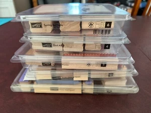 YOU CHOOSE Stampin' Up! Stamp Sets Rubber Wood-Mounted Various Themes - Picture 1 of 11