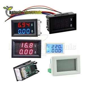 LED DC 0-100V 5-100A/AC 80-300V 50A Dual Digital Voltmeter Ammeter Panel L2KE - Picture 1 of 30