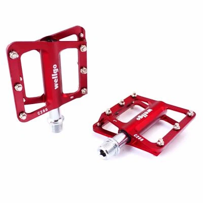 Wellgo C266 Mountain Bicycle Flat/Platform Pedal - Black/Blue/Red/Orange(Gold) - Image 1 of 4