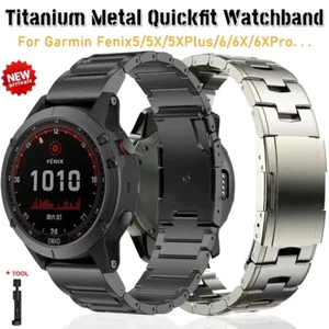 Cinturino orologio in titanio montaggio rapido 22/26 mm per Garmin Fenix 7X 7 6 6X 5 5X 3 HR - Foto 1 di 22