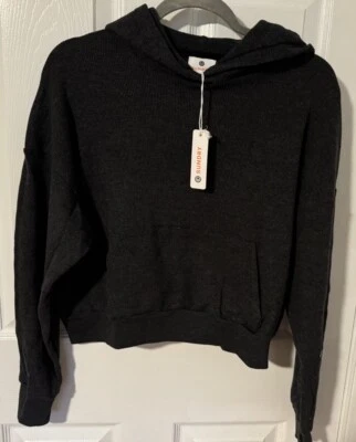 Sundry Pull Over Hoodie With Front Kangaroos Pocket Black Size-2, Medium-NWT - Image 1 of 4