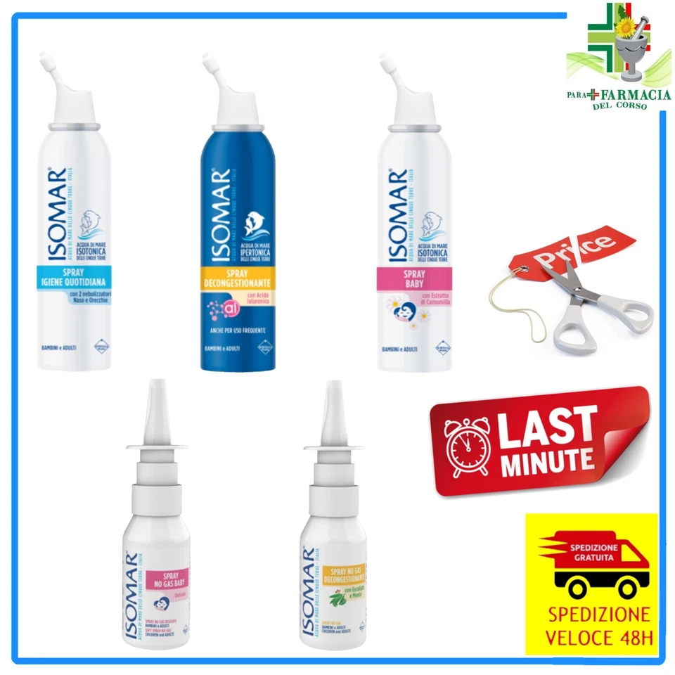 ISOMAR Spray Isotonici & Ipertonici - Bambini & Adulti - Gas / No Gas - Immagine 1 di 1