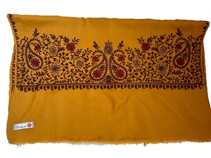 Handgefertigte Kaschmir Web Reine Wolle Schal Indische Meditation Decke Überwurf - Bild 1 von 7
