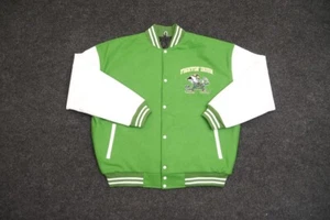 Men's NCAA Notre Dame Fighting Irish Jacket Vintage Leather Varsity Jacket - Picture 1 of 5