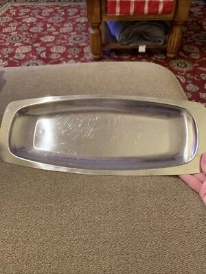 Bandeja rectangular vintage Oneida de acero inoxidable 18/8 (BL) Foto 1 de 4