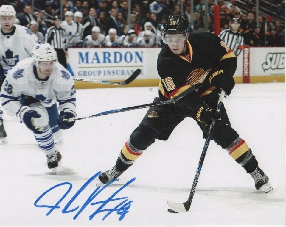 Foto firmada autografiada por Jake Virtanen de los Vancouver Canucks 8x10 certificado de autenticidad A Foto 1 de 1