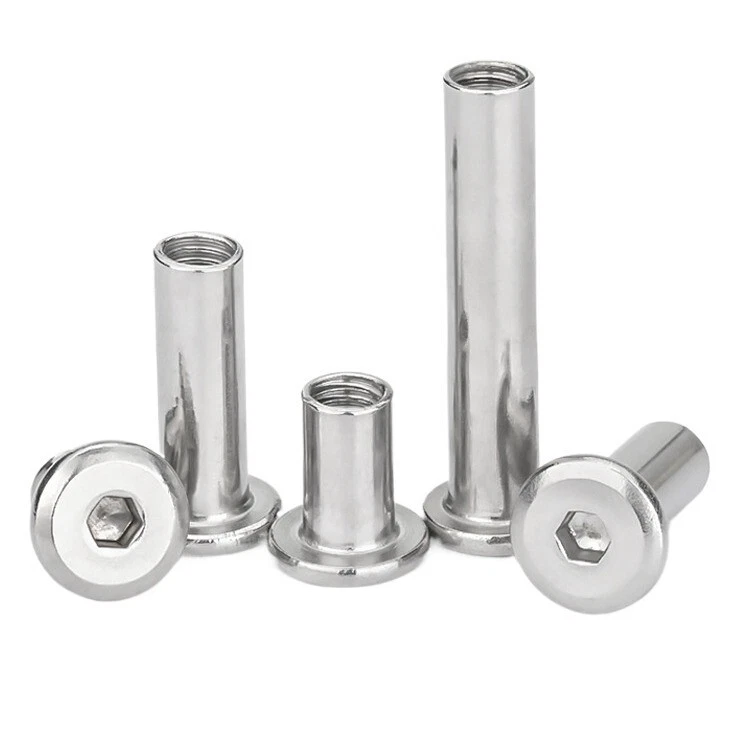 Hülsenmuttern M2 M3 M4 M5 M6 M8 M10 mit Flachkopf Innensechskant Edelstahl - Bild 1 von 4