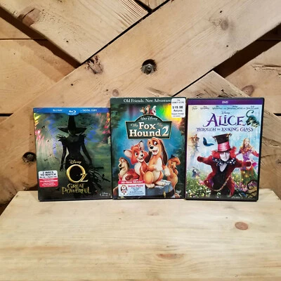 3 Kids Disney Movies OZ - Fox Hound 2 - Alice Looking Glass - Swanky Barn - Image 1 of 4