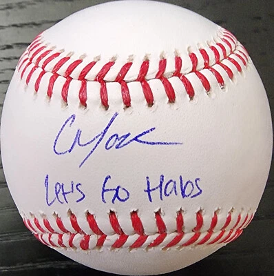 Christian Moore Autographed Rawlings OMLB Baseball Inscribed Lets Go Halos - Image 1 of 4