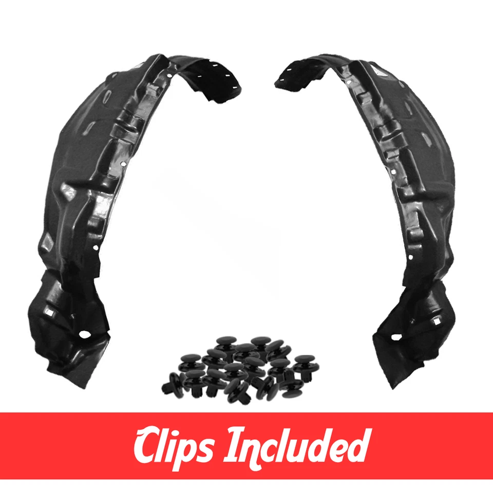 Left & Right Side Fender Liner Set w/ Clips For 1995-2000 Toyota Tacoma 2WD - Imagem 1 de 4