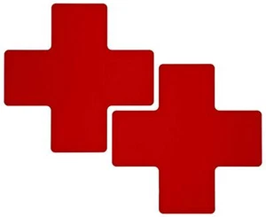 Brady ToughStripe Nonabrasive Cross Shape Floor Marking Tape RED 20-Pack - Picture 1 of 1