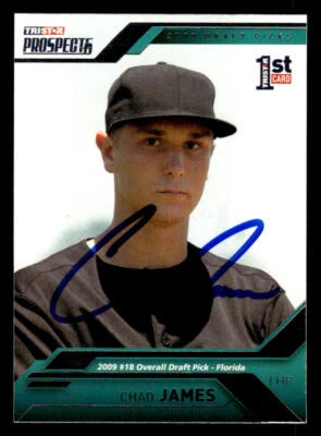 Chad James signed auto 2009 TriStar Prospects Plus #14 card - Image 1 of 2