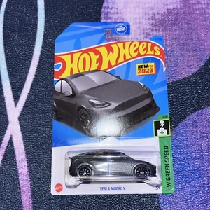 Hot Wheels 2024 HW Green Speed 3/10 Black Tesla Model Y VHTF! - Picture 1 of 2