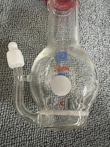 Schlenk Flask 50 mL with Side Arm Course Frit GL25 - Picture 1 of 2