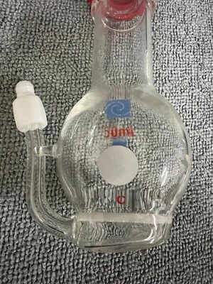 Schlenk Flask 50 mL with Side Arm Course Frit GL25 - Image 1 of 2