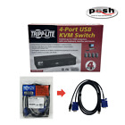 NEUF commutateur KVM USB Tripp-Lite B006-VU4-R 4 ports avec câble USB P758-006 inclus