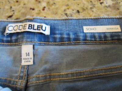 Шорты Code Bleu размер 14 цвет синий внутренний шов 4 1/2 дюйма - Изображение 1 из 3