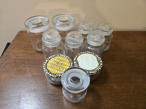 Lot 10 Miscellaneous Glass Candle Jars With Lids For Refill Candle Making Crafts - Picture 1 of 12