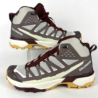 NEW Salomon X Ultra 360 Edge Mid GTX Hiking Boots Rum Raisin Shoes Womens Size 9 - Image 1 of 4