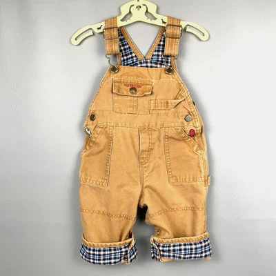 Mono Oshkosh B'Gosh Niños 6-9 Carpintero Bordado Herramientas Franela Cuadros Forrado Foto 1 de 4