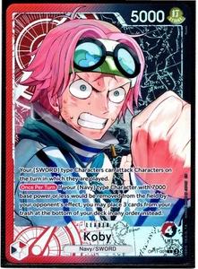One Piece TCG Koby OP11-001 A Fist Of Divine Speed Leader Holo Foil Alt Art Rare - Bild 1 von 2