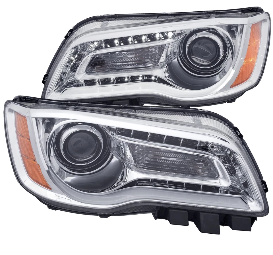 Anzo 121494 Chrome Housing Headlights 2011-2014 Chrysler 300 Headlights Projecto Foto 1 de 3