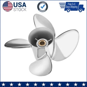 15 1/4 x 20 4Blades Stainless Boat Propeller For Suzuki  15Tooth 150-300HP RH - Bild 1 von 6