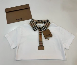 Authentic Burberry Johane Vintage Check Trim Polo Shirt Size 6Y - Picture 1 of 5