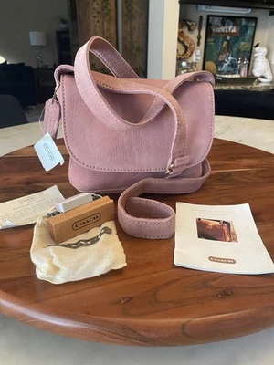 Bolso Bandolera Coach 4946 Rosa Rosa Sonoma Gamuza Nobuc Hombro Solapa De Colección Foto 1 de 4