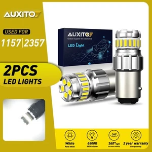 2PCS White 1157 6500K 23-SMD LED Tail Brake Stop Parking Turn Signal Light Bulbs - Picture 1 of 11