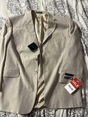J. Ferrari Sport Coat Blazer Jacket Men 46R Tan Beige Regular MSRP $195 NWT - Image 1 of 4
