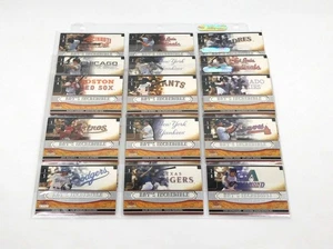 Increíble juego de insertos de béisbol Fleer 2002 genuinos bates (25) en hojas de álbum - Imagen 1 de 2