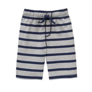 NWT Gymboree Active Knit Jersey Pull-On Shorts Grey Stripe Short Boys S 5 6 - Picture 1 of 4