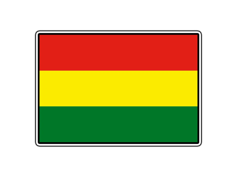 Bolivia Bandera Civil Mundo País Adhesivo Impermeable Vinilo Calcomanía Troquelado Laptop Foto 1 de 1