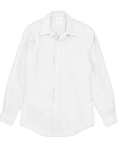BROOKS BROTHERS Mens Slim Fit Shirt Size 15 Medium Grey Striped Cotton O104