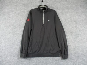 Travis Mathew Sweater Mens Large Black Half Zip Pullover Golf Performance Hawks - Picture 1 of 19