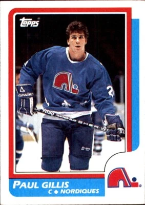 1986-87 Topps #168 Paul Gillis RC QUEBEC NORDIQUES ROOKIE Vintage - Image 1 of 2