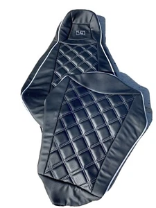 Padded seat covers for Polaris SS in White Double Diamond Stitch Pattern - Picture 1 of 1