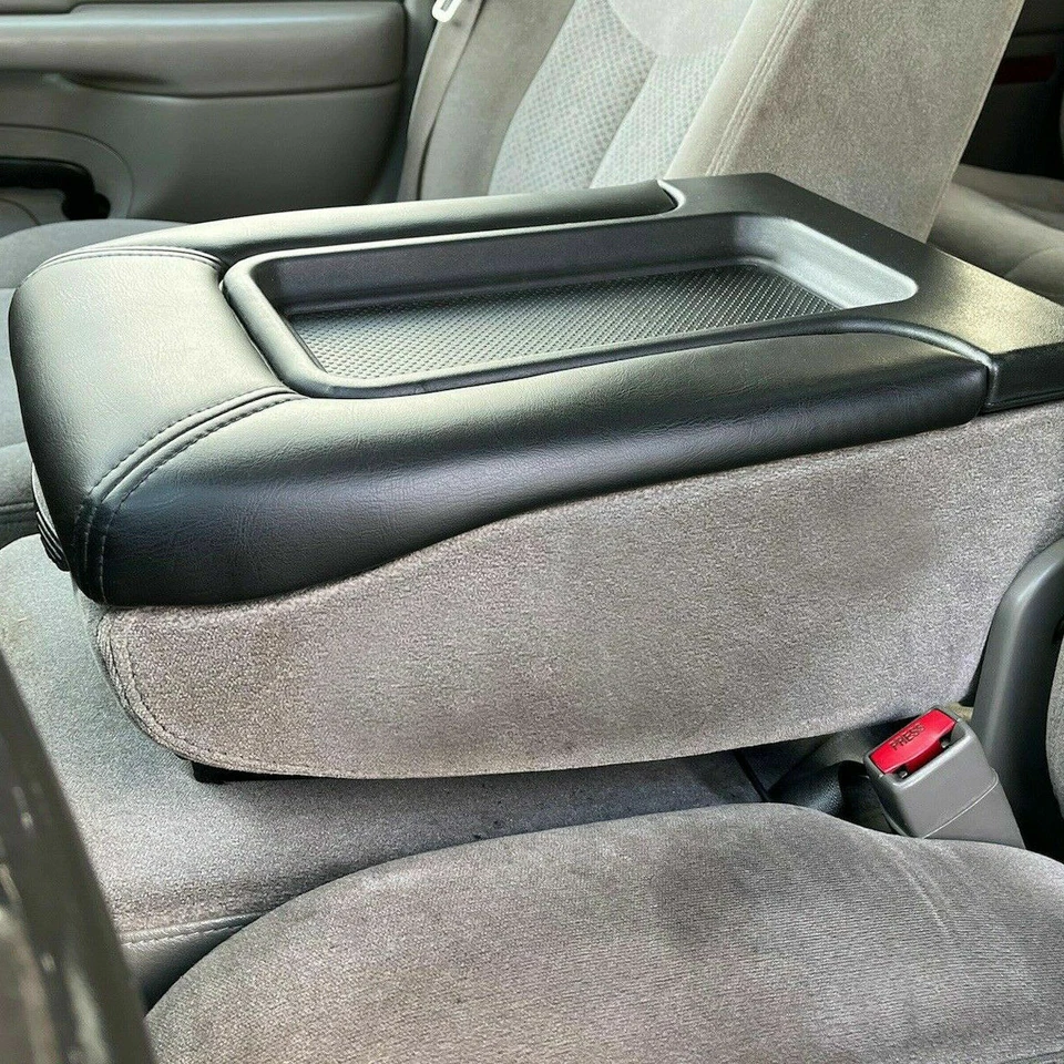 Center Console Lid Kit Arm Rest for 99-07 Chevy Silverado GMC Sierra Dark Gray