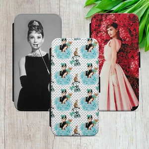 FUNDA ABATIBLE AUDREY HEPBURN PARA IPhone samsung huawei cartera positiva teléfono - Imagen 1 de 36