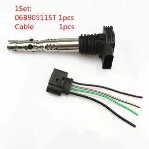 06B905115T Ignition Coil Spark Coils Plug Wires For Audi A4 A6 VW Passat Beetle - Picture 1 of 6