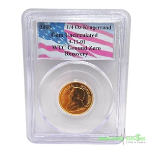 2000 1/4oz Gold Krugerrand WTC Ground Zero 9/11 Recovery PCGS Gem Uncirculated - Picture 1 of 2