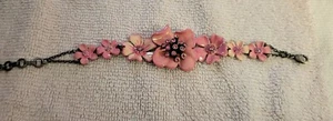 ben amun bracelet Pink Dogwood Flowers Enamel Floral AS IS - Picture 1 of 6