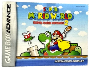 Super Mario World Mario Advance 2 Game Boy Advance Instruction Manual Booklet - Picture 1 of 2